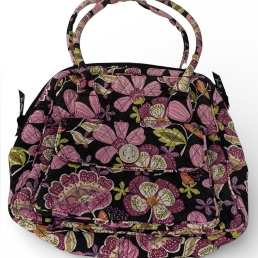 Vera Bradley Pirouette Pink Quilted Satchel Tote Bag